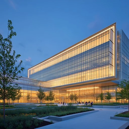 Modern corporate office building
